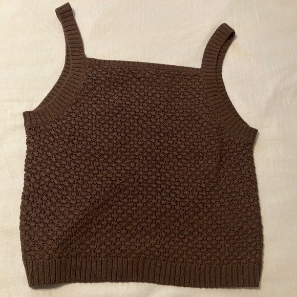 J. Crew Brown Ribbed Tank Top - Picture 2 of 4